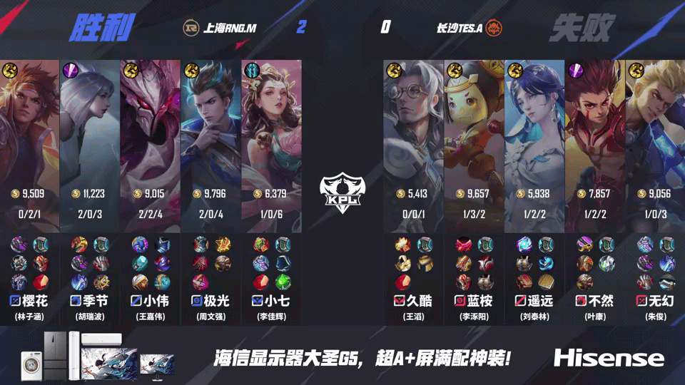 [赛后]RNG.M 3-0 TES.A，樱花影上路打穿，RNG.M拿到赛季首场胜利-第12张