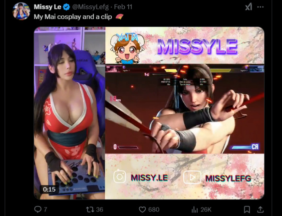 加入街霸6的不知火舞，让官方评论区和玩家一起发癫狂欢