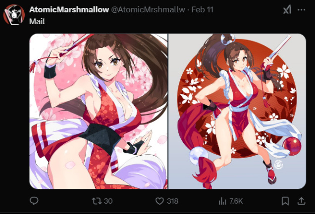 加入街霸6的不知火舞，让官方评论区和玩家一起发癫狂欢