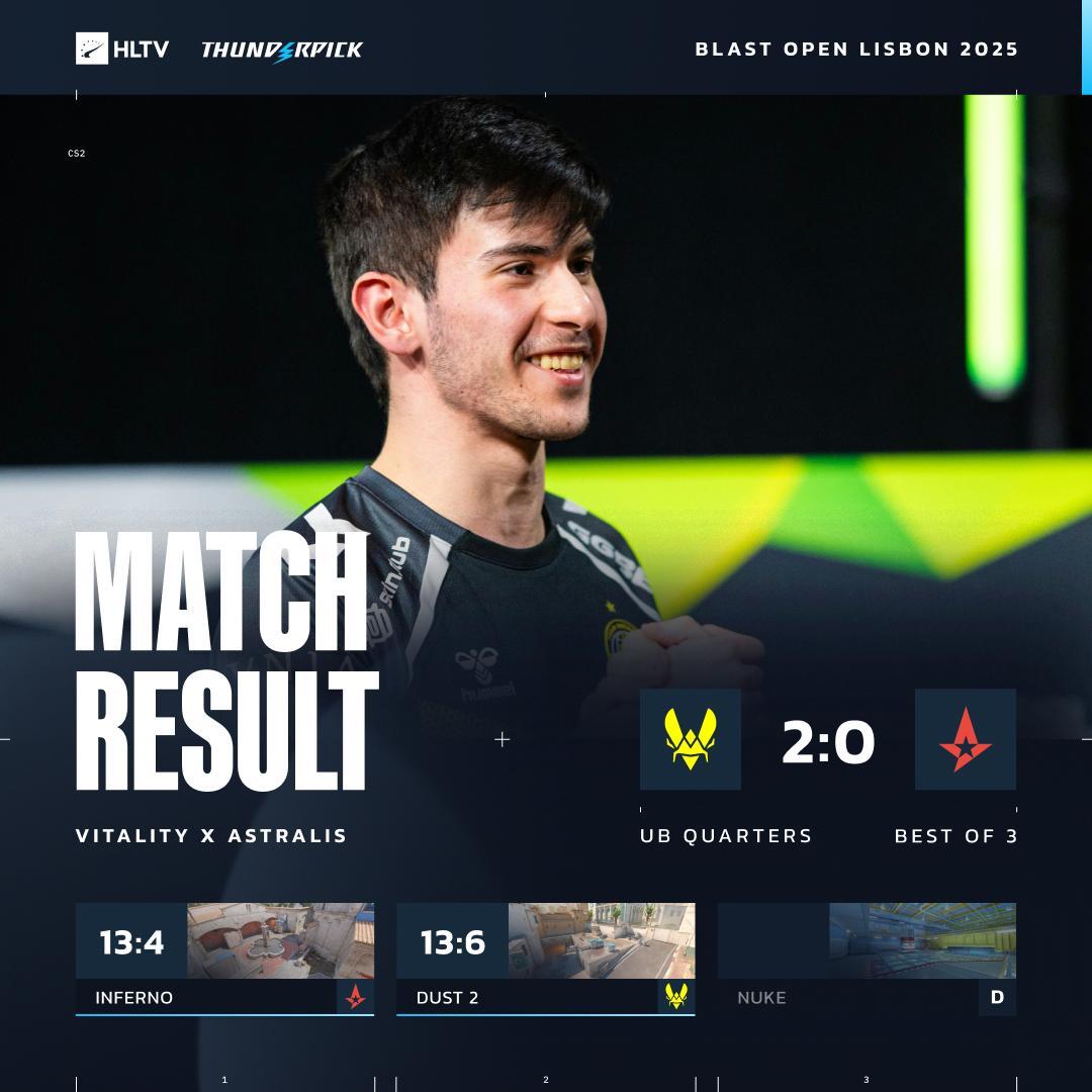 [赛后]Vitality 2-0 Astralis：风卷残云一扫空，VIT轻松横扫A队