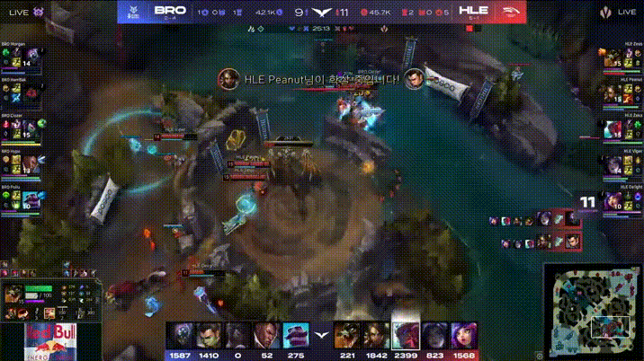 [赛后]HLE 2-0 BRO：Peanut11杀豹女终结比赛，HLE强势横扫BRO-第3张