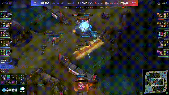 [赛后]HLE 2-0 BRO：Peanut11杀豹女终结比赛，HLE强势横扫BRO-第4张