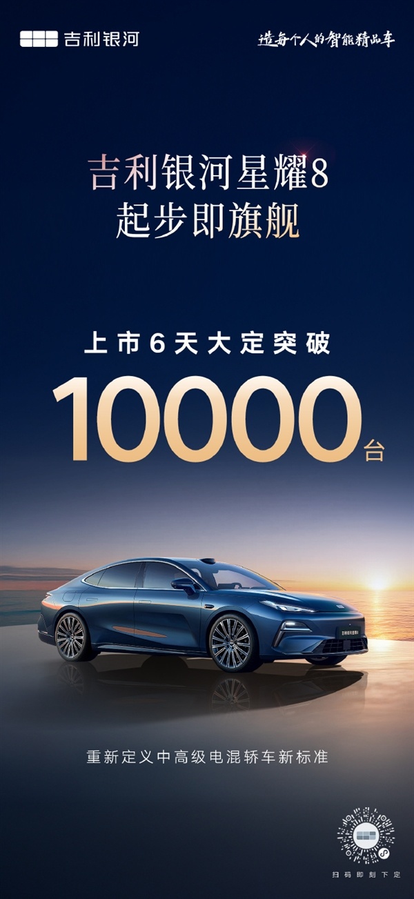 11.58万起上市即爆款 吉利银河星耀8大定破10000台!-第1张