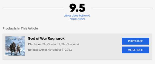 《战神:诸神黄昏》媒体评分解禁 M站均分:94分，IGN 10分 GS 9分 7%title%