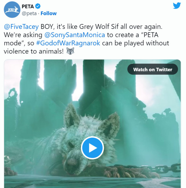 PETA要求《战神5》添加善待动物模式