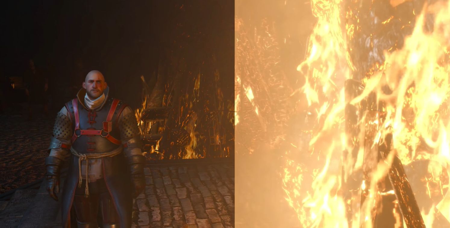 《巫师3》次世代版与原版视频对比 2%title%