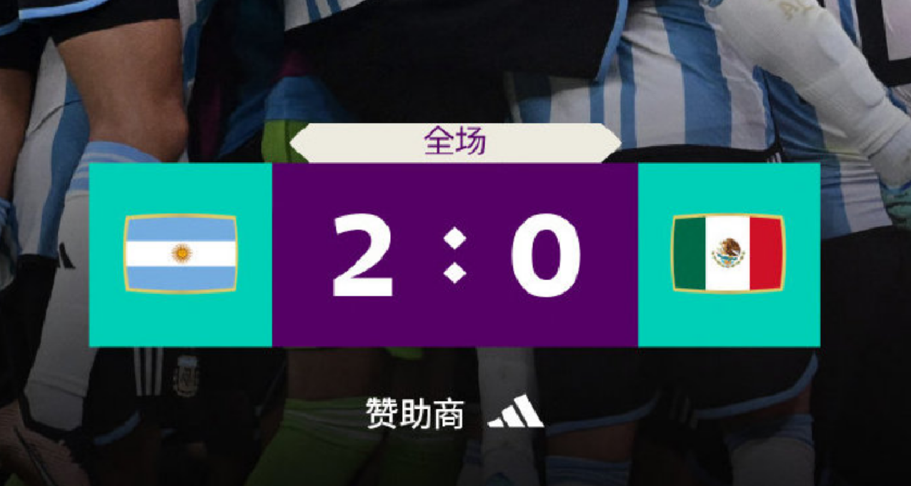 世界杯：阿根廷 2-0 战胜墨西哥，梅西传射力挽狂澜！