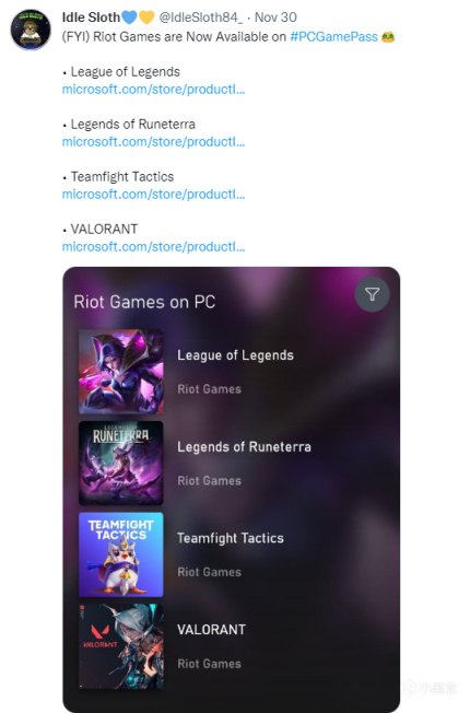【PC游戏】传闻拳头游戏《英雄联盟》《瓦罗兰特》等将加入Xbox