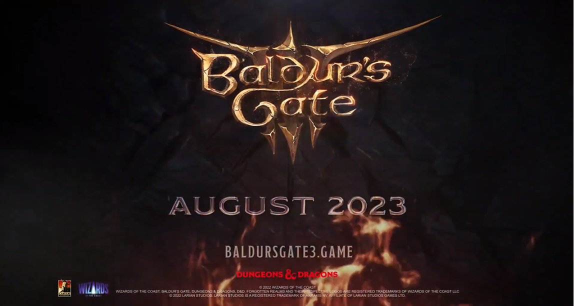 TGA 2022《博德之門3》將於2023年8月推出
