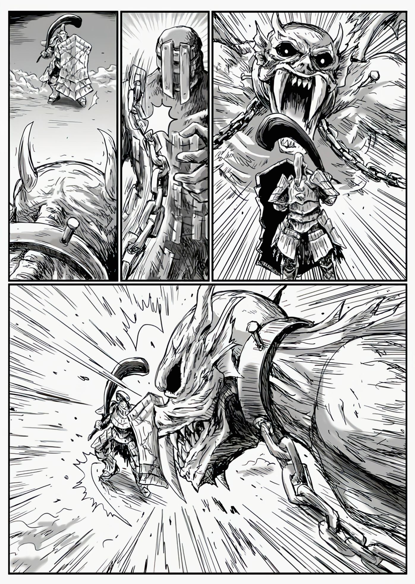 【漫畫】黑暗靈魂：獵龍戰爭（chap5堅石哈維爾-chap6太陽騎士）-第8張