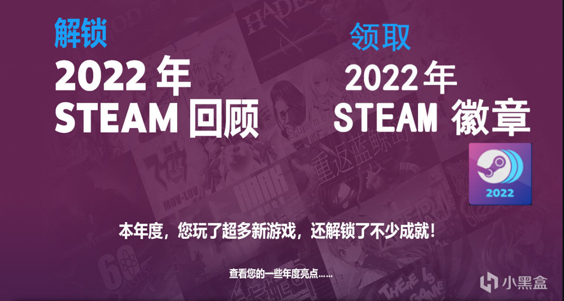 【PC游戏】查看你的 Steam 2022年回顾 免费领取Steam徽章-第0张