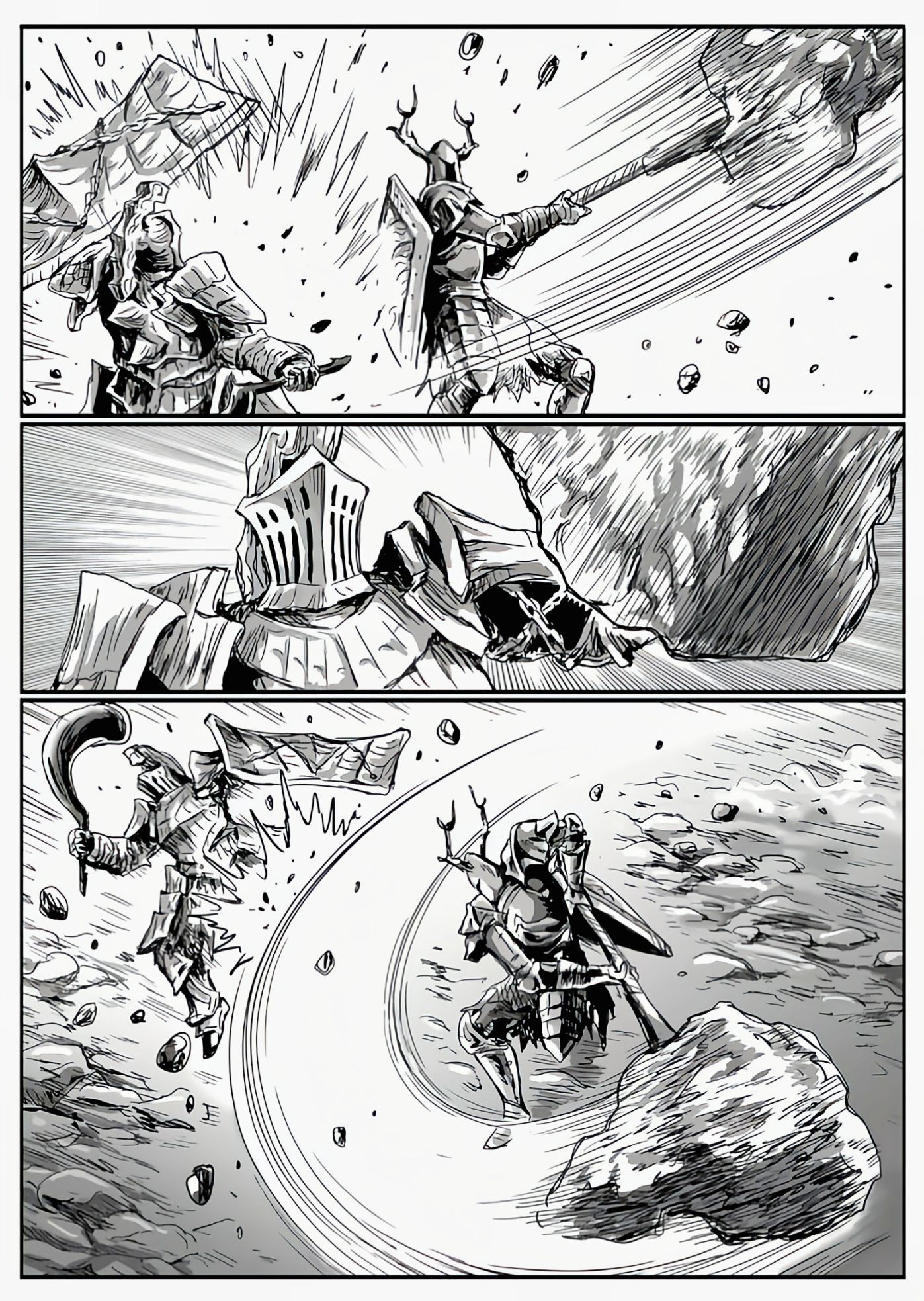 【漫畫】黑暗靈魂：獵龍戰爭（chap9銀騎士雷多-chap10堅石與大錘-第22張