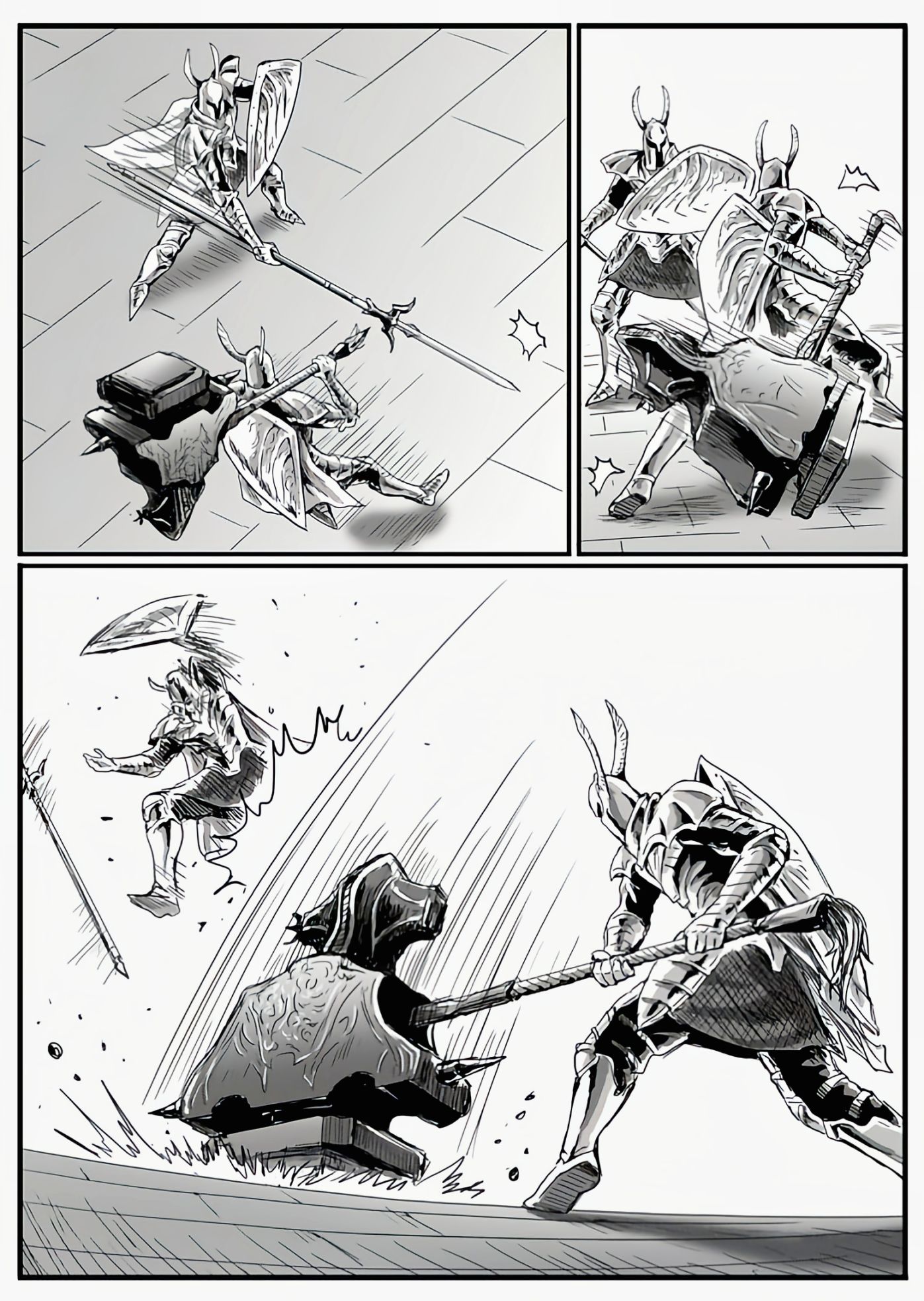 【漫画】黑暗之魂：猎龙战争（chap9银骑士雷多-chap10坚石与大锤-第8张
