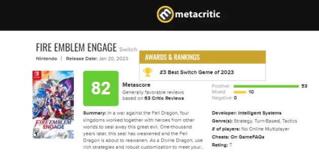 《火焰之纹章 Engage》将发售，媒体评分现已公开，平均分82分-第0张