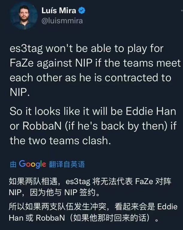 【CS:GO】Faze确认使用es3tag替补，征战BLAST春季赛-第4张