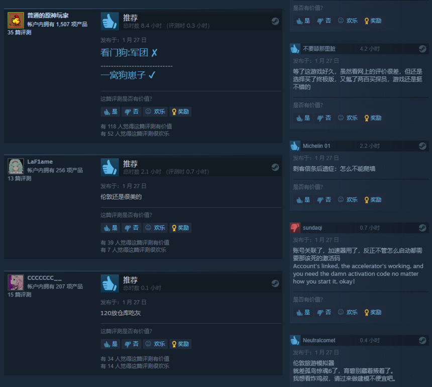 《看门狗：军团》Steam 平台现已发售，首周两折优惠 好评率 59%-第8张