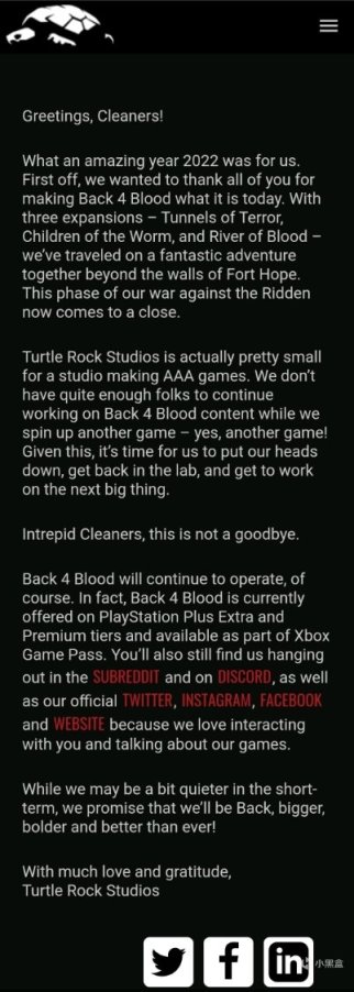 【PC游戏】龟岛官方声明《喋血复仇》不会再有扩充内容-第1张