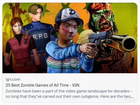 【PC游戏】IGN评选有史以来最佳的25款丧尸游戏 《生化危机2 重制版》第一！-第1张