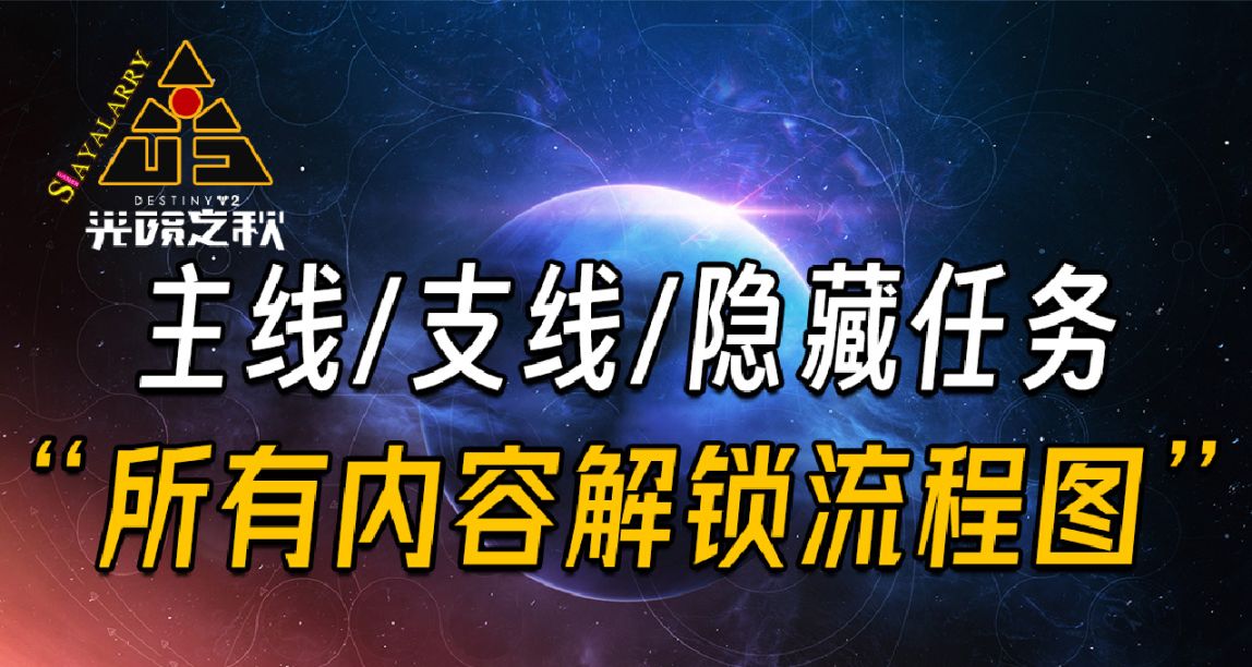 《命運2：光隕之秋》主線和支線任務流程圖