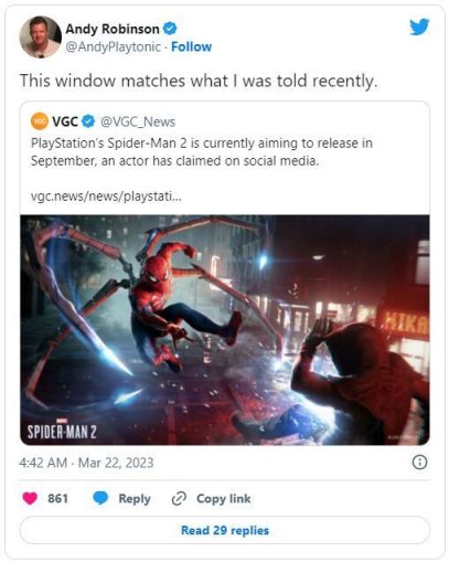 《漫威蜘蛛俠2》毒液演員稱：本作或將於9月發售！-第2張