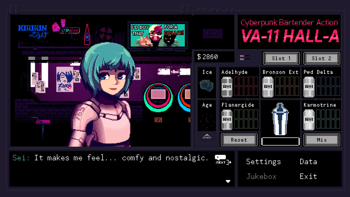 2D游戏《VA-11 Hall-A：赛博朋克酒保行动》低价区价格暴涨