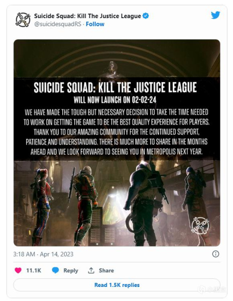 【PC游戏】华纳宣布《自杀小队：杀死正义联盟》延期至明年2月-第0张