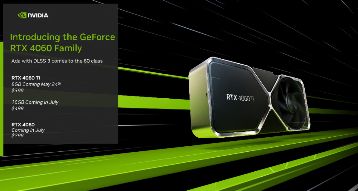 NVIDIA正式公布GeForce RTX 4060系列显卡，起售价2399元！