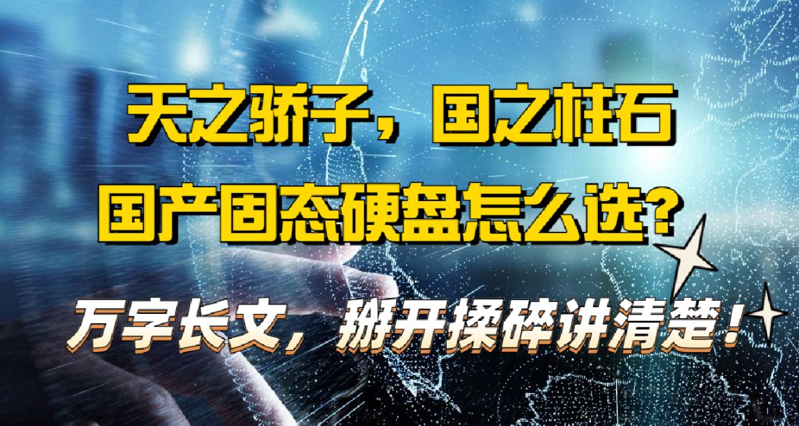 天之骄子，国之柱石！国产固态硬盘怎么选？万字长文掰碎讲清楚！