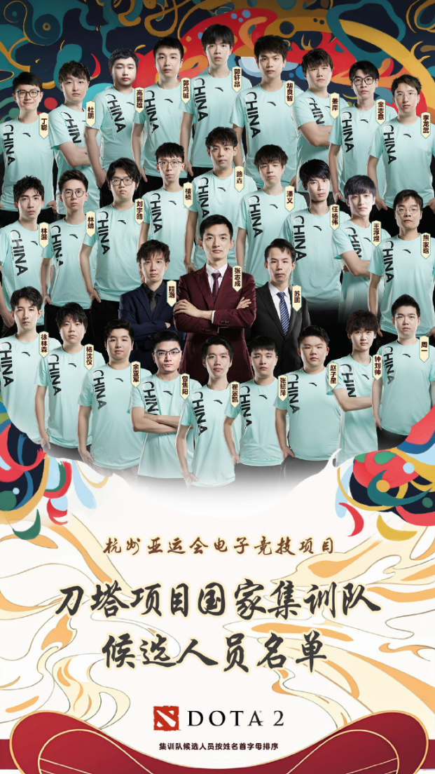 【刀塔2】杭州亚运会电子竞技（刀塔项目）国家集训队候选人名单公布-第1张