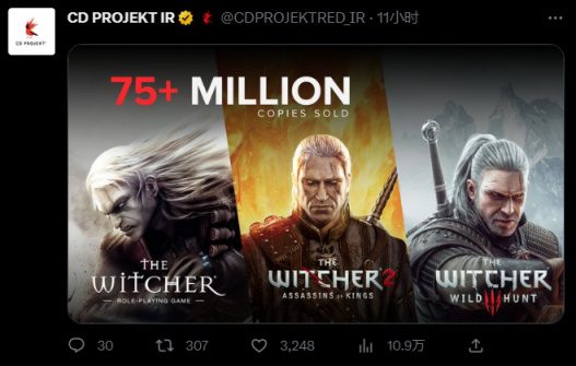 超过五千万份！《巫师 3：狂猎》成有史以来最畅销的十款游戏之一