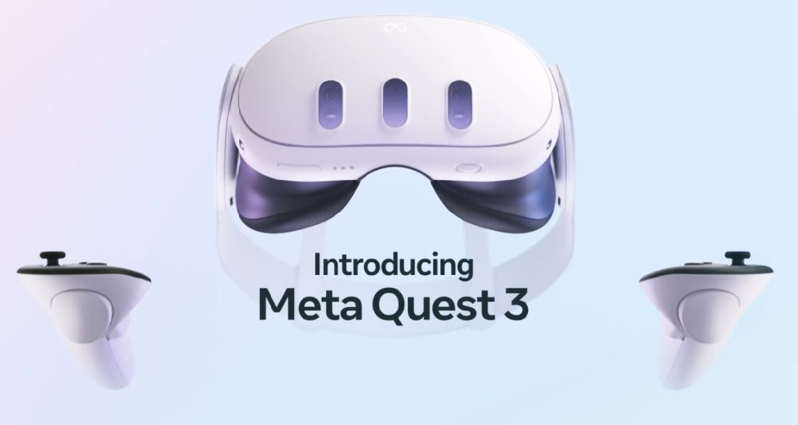 VR头显Quest 3正式公布：今年秋季推出！售价499.99美元起