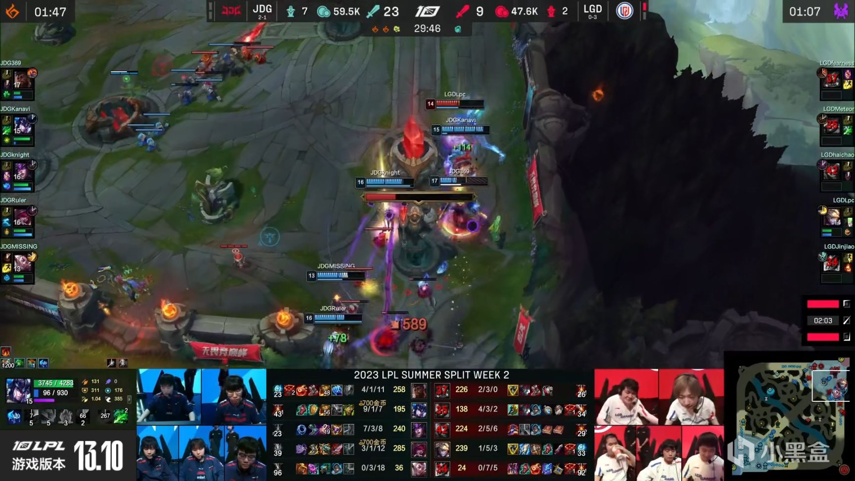 【英雄联盟】LPL夏季赛：Kanavi猪妹超神！JDG 1-1 LGD！-第8张