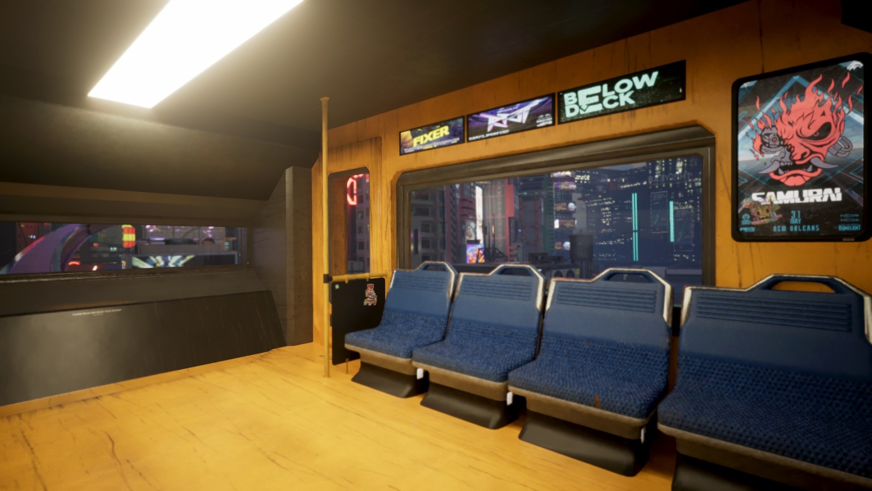 《赛博朋克2077》新MOD 完善地铁MOD车厢内部环境-第2张