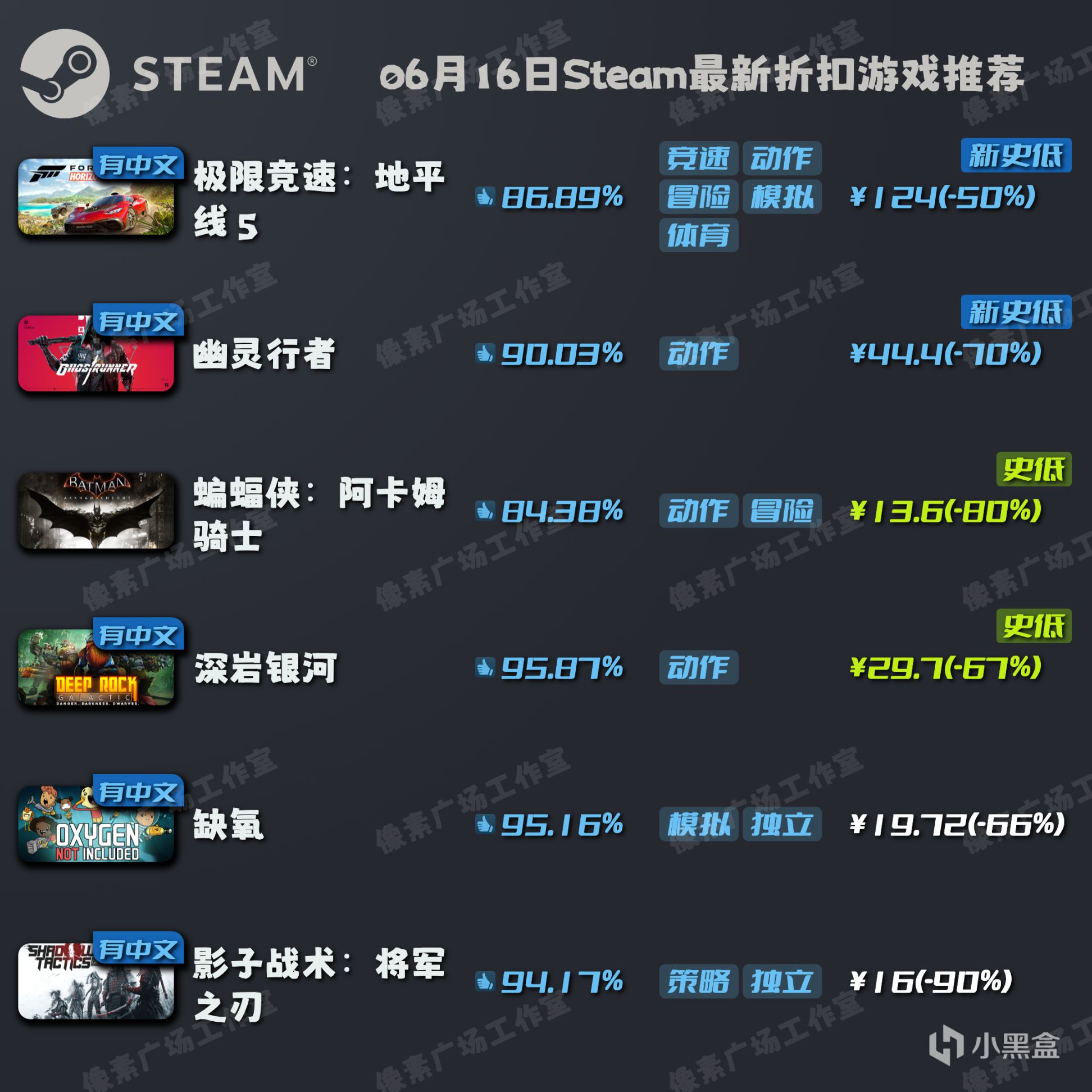 【PC游戏】6月16日6款折扣游戏推荐｜地平线5、幽灵行者等新史低-第0张