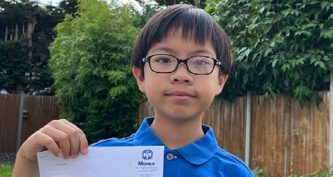 11歲華裔男孩門薩智商測試162分，且母親希望他更加努力