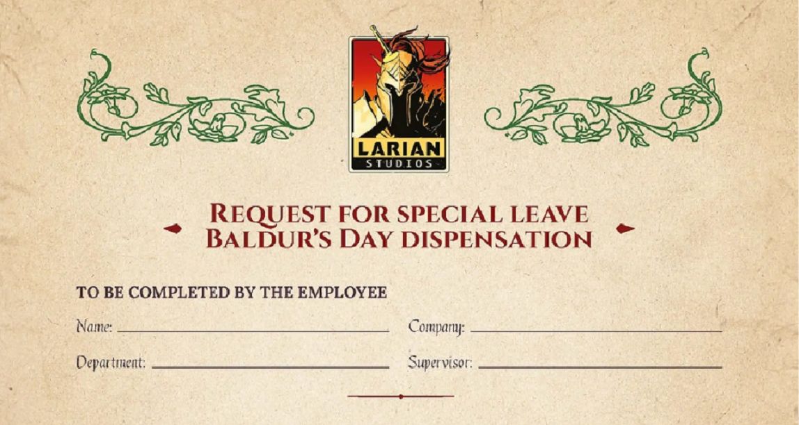 想玩《博德之门3》但还没请到假，拉瑞安来帮你