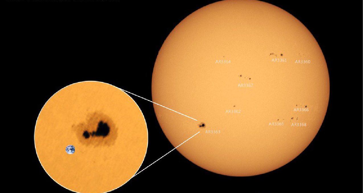 太阳表面惊现巨大黑子，可能致全球电网瘫痪