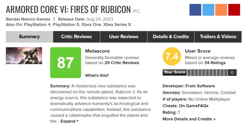 《裝甲核心6》Steam在線人數超15萬！成FS社旗下第二大發行的遊戲-第2張