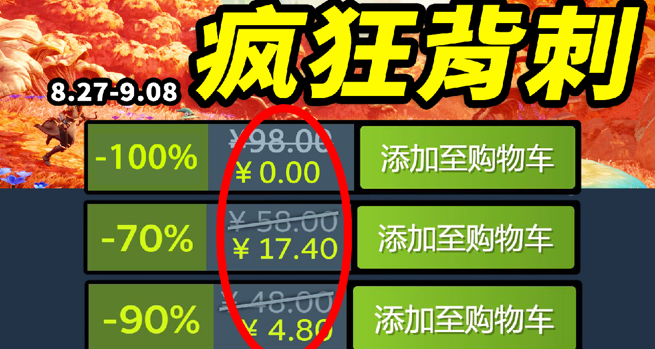 本週11款steam史低遊戲推薦！動物派對將免費測試！8.27