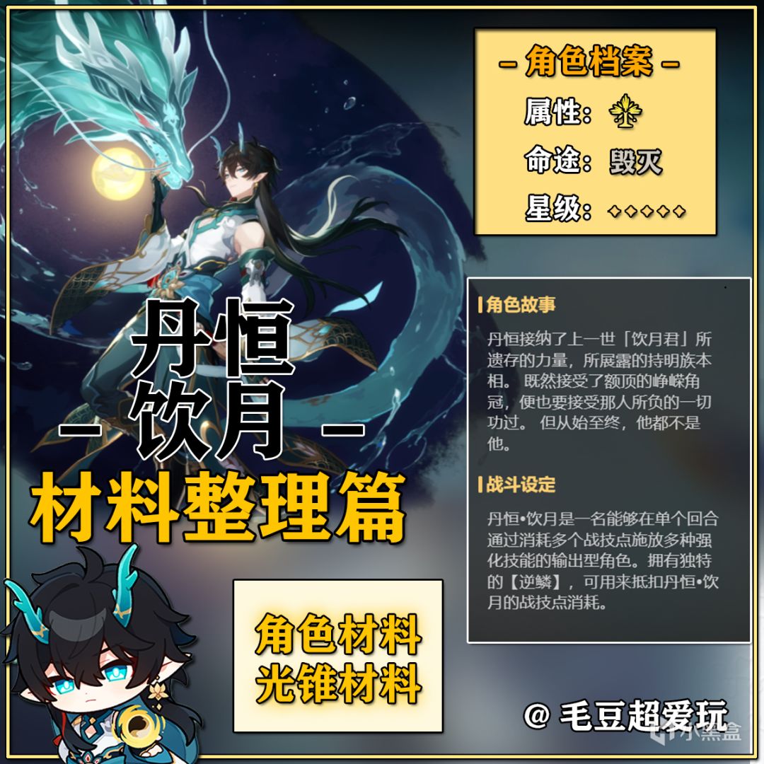 【崩坏：星穹铁道】「V1.2攻略」丹恒饮月-角色养成材料整理篇-第0张