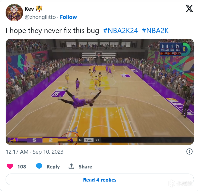 【PC游戏】Steam《NBA 2K24》负评轰炸，爆笑Bug「一灌篮就停不下来」-第3张
