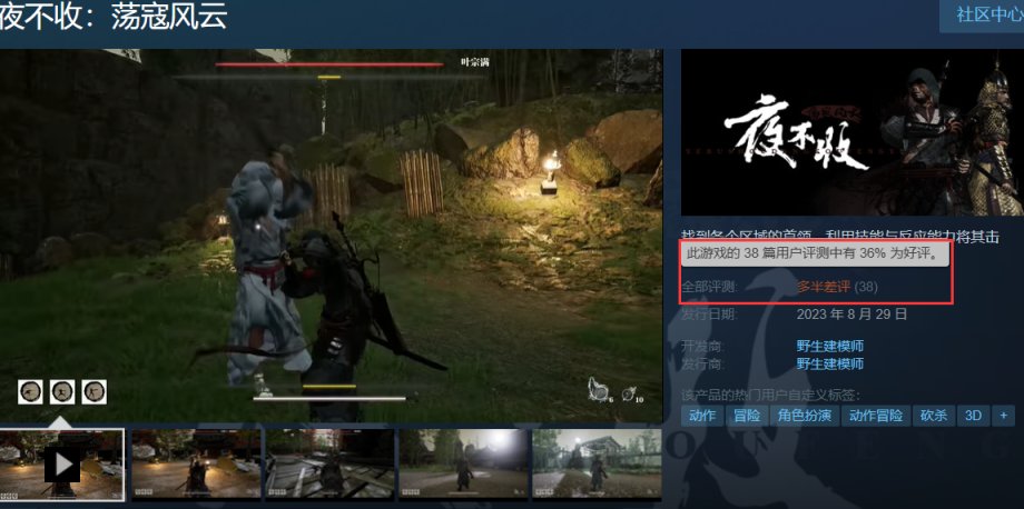 【PC游戏】“国产只狼”《夜不收》开发者破防！在 Steam 评论区与玩家对喷-第1张