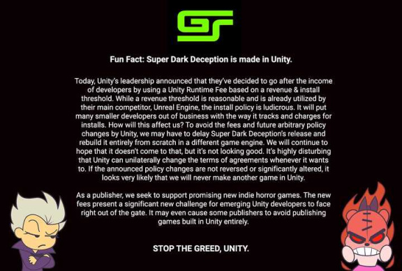 【PC游戏】游戏开发者们对Unity新收费政策的锐评：Unity重新定义了价格歧视-第15张