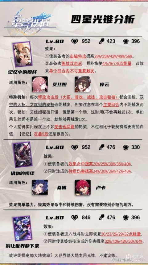 【崩坏：星穹铁道】镜流专武！1.4上半限定光锥池前瞻分析！-第2张