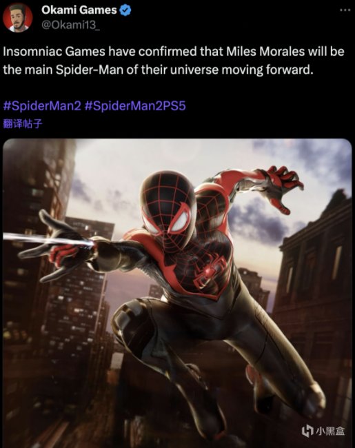 【PC游戏】失眠组表示接下来迈尔斯将成为《漫威蜘蛛侠》系列的主要人物