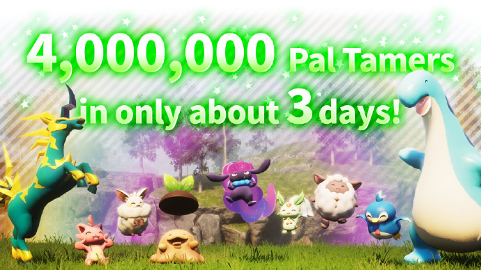 【主机游戏】太哈人了，《幻兽帕鲁》三天里每小时售出86000套-第0张