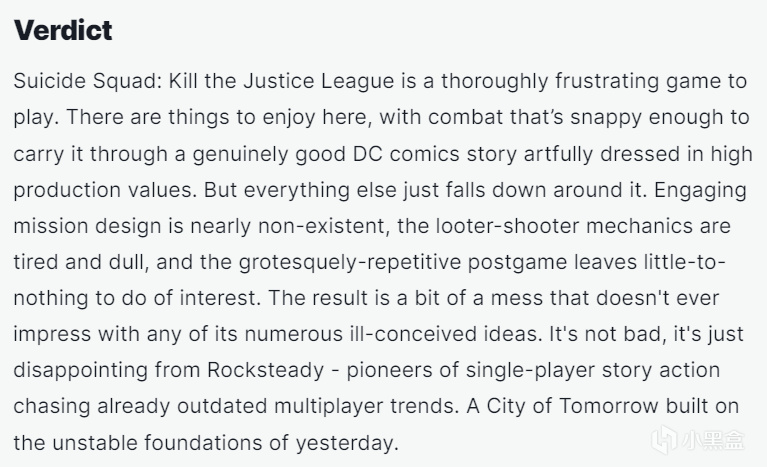 《自殺小隊：消滅正義聯盟》Steam評價特別好評，84%好評率-第0張