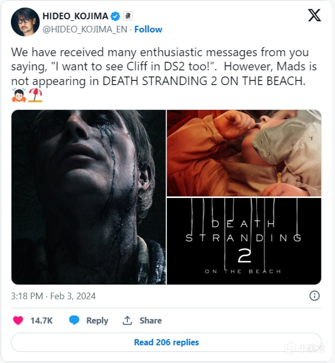 【PC游戏】小岛秀夫透露了不会回归《死亡搁浅 2》的关键角色--昂格尔