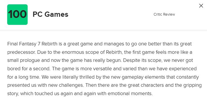 《最終幻想 7：重生》M 站均分 93 分：一款出色的遊戲-第2張
