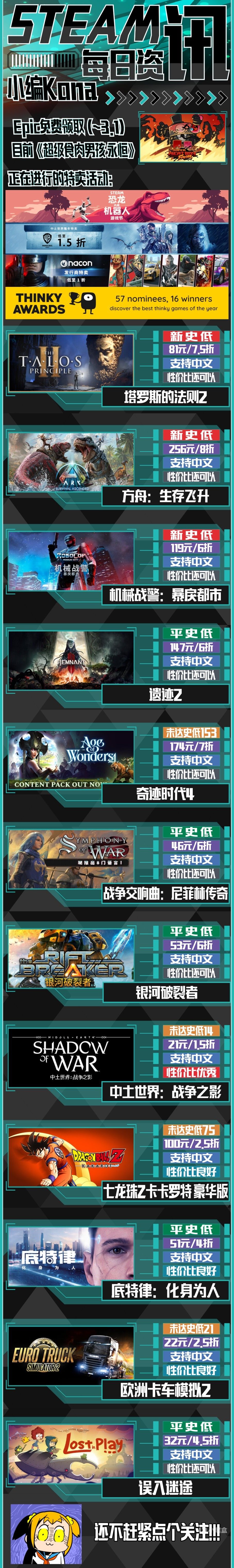 【PC游戏】Steam疯狂周三游戏推荐：再次尝试解开塔罗斯的法则-第1张